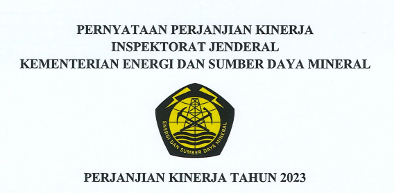 Perjanjian Kinerja Inspektorat Jenderal KESDM 2023